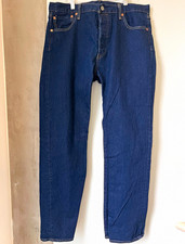 Levi's Premium 501 Men's Dark Wash Blue Denim Jeans Straight Button Fly picture