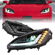 VRC Black LED Sequential Projector Headlight For Chevy Corvette C6 2005-2013 picture