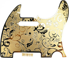 Gold Vintage Engraved Steel Guitar Pickguard Scratch Plate Fit Telecaster Tele picture