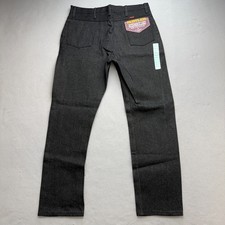 NWT Vintage Rustler Straight Leg Jeans Mens 38x32 (36x33) Black Denim Deadstock picture