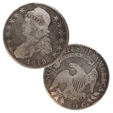 USA 1807-1837 Capped Bust Half Dollar 90% Silver Coin - Average - Random Date picture
