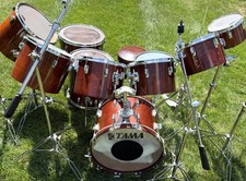 Vintage 1982-83 10-Piece TAMA Superstar Drum Set Super Mahogany, Original Owner picture