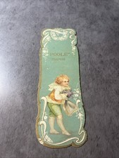 1900’s Antique Victorian Bookmark Poole Pianos Boston Massachusetts Trade Card picture