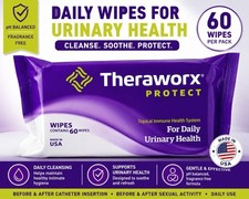 Theraworx Protect Daily Urinary Health Cleansing Wipes 60 Count Fragrance Free picture