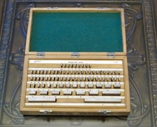 Vtg Machinist Rectangular Gage Block 82 Pieces Tool Set Space Block+Original Box picture