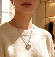 *Rare* Authentic Frank Gehry Tiffany & Co Torque Sterling 925 Pendant w/ Chain picture