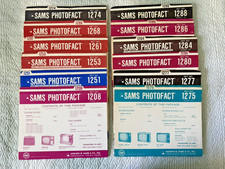 Lot of 12 Sams Photofact Sets 1970's TV Radio Service Manuals - 12 Folders picture