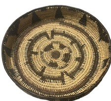 Embera Wounaan Indian Geometrical Design Bowl Basket-Panama Vintage picture