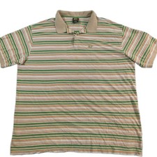 Vtg DrunknMunkey Polo Shirt Mens Size 4XL Striped Collared Skater Punk Y2K picture