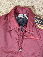 Vintage 70s Honda Goldwing Jacket Men's Large Maroon Hondaline Motorcycle USA picture