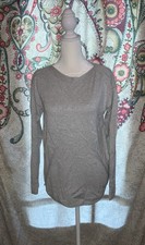 New Talbots Women's Light Grey Silver Sparkle Sweater Small Petite NWT picture