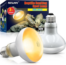 Reptile Heat Lamp 100W 2 Pack, UVA Daylight Basking Spot Light, 100.0 Watts picture
