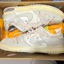 Nike Dunk Low x Off-White Lot 12 of 50 Sail Grey Crimson Tint Mens 12 DJ0950-100 picture