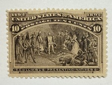 Canada #237 1893 10c black brown “Columbus Presenting Natives” MNH; $265 SCV picture