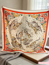 Hermès Women's Silk-wool blend Double-sided solid-color large silk scarf picture