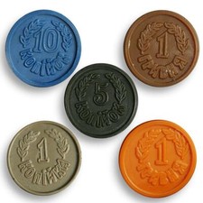 Ukraine 1 5 10 kopeck 1 hryvna Severyanka Factory set of trade tokens 1990s picture