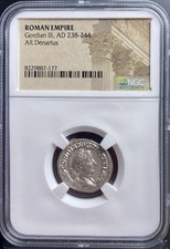 Beautiful Silver NGC Certified Ancient Roman Coin Emperor Gordian III 238-244AD picture
