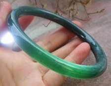 Video Certified Natural A JADE JADEITE Circle Bangle Bracelet 68 mm 133510 VS picture