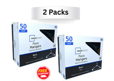 Plastic Clothes Hangers - 100 Pack, Lightweight & Durable - Everyday Use -Blue picture