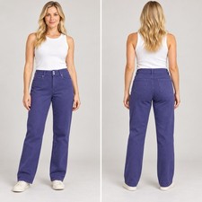 NWT Coldwater Creek Classic Fit Straight leg Jeans Women’s 10 Purple Stretch picture