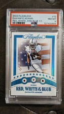 2023 Panini Flawless - Red White & Blue Davante Adams #12 /1 picture