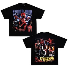 Spider-Man Vintage Graphic T-Shirt Marvel Superhero Double Sided Tee Shirt picture