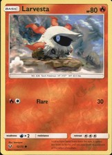 Larvesta 12/73 Shining Legends Reverse Holo Common 2017 by kawayoo picture