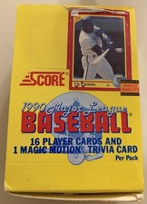 1990 Score Baseball Box 36 Pks,Look for Frank Thomas, Bo Jackson, Ken Griffey Jr picture