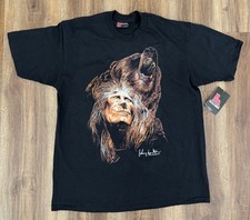 Vtg 1991 Holoubek Native American Art T-Shirt XL The Guardian Bear Single Stitch picture