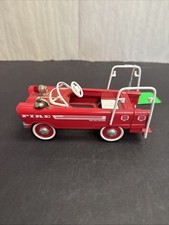 Vintage Pedal Car Fire Chief Roadster Red Toy Collectible- 9095 picture