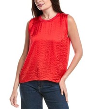 CABI NWT $89 Complete Solid Ruby Spring 2024 Knit Trim Tank Top Size Small picture