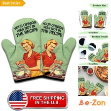 Funny Oven Mitts Kitchen Gift Set Heat Resistant Cooking Mitts for Women picture