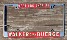 Vintage West Los Angeles LA Walker Ford Buerge Dealership License Plate Frame picture
