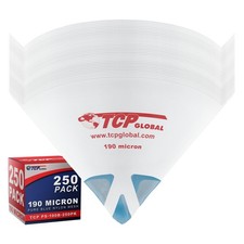 250 Pack Paint Strainers, PURE BLUE Fine 190 Micron Filter Tips Blue Nylon Mesh picture