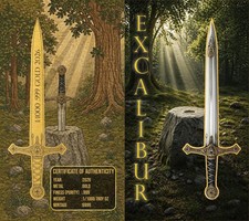 **PRESALE** 2026  1/1000 oz Gold Excalibur Sword Coin in Card 6999 Mintage picture