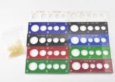 Lot of (10) Capital Plastic Styles Proof Set Variety Holders Used Lettered picture