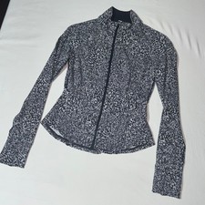 Lululemon Define Jacket Sz 4 Black White Speckle Composite Full Zip LW3GDPS EUC picture