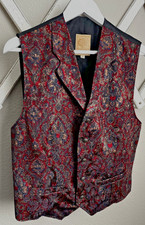 Wah Maker Frontier Clothing Men’s M Vest Jacquard/Brocade Made in USA picture