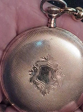 OFFERS WELCOME  SERVICED  MODEL 1891 W/ ANTIQUE CHAIN.  LADY WALTHAM 16 JEWELS picture