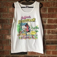 Vtg 1987  Sufferin Succotash Sylvester Cat 80s Warner Bros Six Flags L Tank Top picture