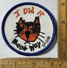 Vintage I Did It Meow Way Cat Iron On Patch Voyager Children’s Art Collection My picture