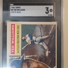 1956 Topps Ted Williams #5 White Back  SGC 3 Boston Red Sox. Pos for upgrade  picture