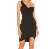 NWT BCBGmaxazria Dress Size 4 Eve One Shoulder Black Formal Cocktail Party $248 picture