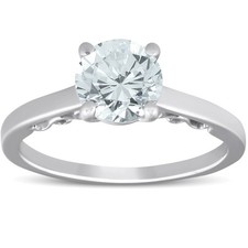 1 1/2 Ct Engagement Ring 14k White Gold picture