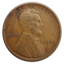 1909-P Lincoln Cent Penny VF Very Fine picture