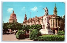Postcard Parque Central Park Havana Cuba Statue Jose Marti Posted 1956 picture