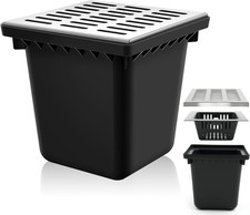 18x18x15 Inch Catch Basin W/ Stainless Steel Grate Square Large Catch picture