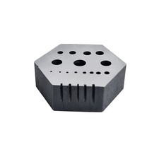 Hexagonal Riveting Stake w/ 15 Holes and 5 Serrations - Jewelry Forming Tool picture