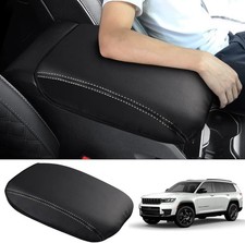 Center Console Leather Armrest Cover for 2021-2025 Jeep Grand Cherokee L Protect picture