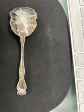 Sterling Silveer sugar spoon, Antique, mid 1800's, 5 1/8 inches, marked Stering picture